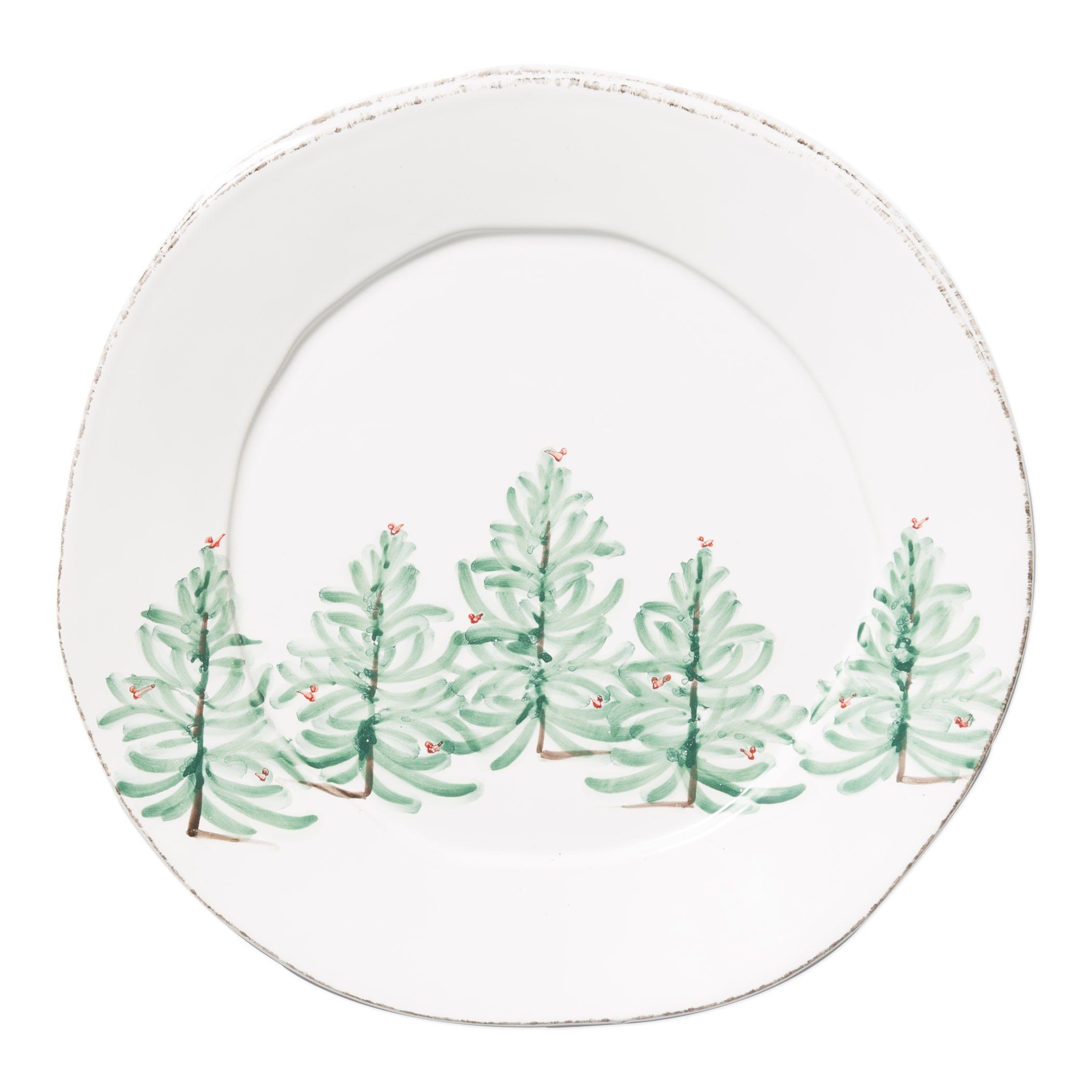 Vietri Italian Stoneware Lastra Holiday Design Round Serving Platter