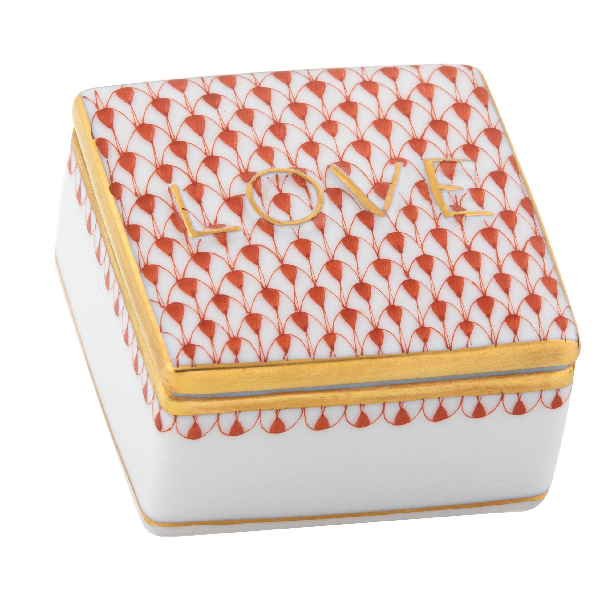 Exquisite Handmade Herend Love Box - A Fine Piece of Hand - painted Porcelain