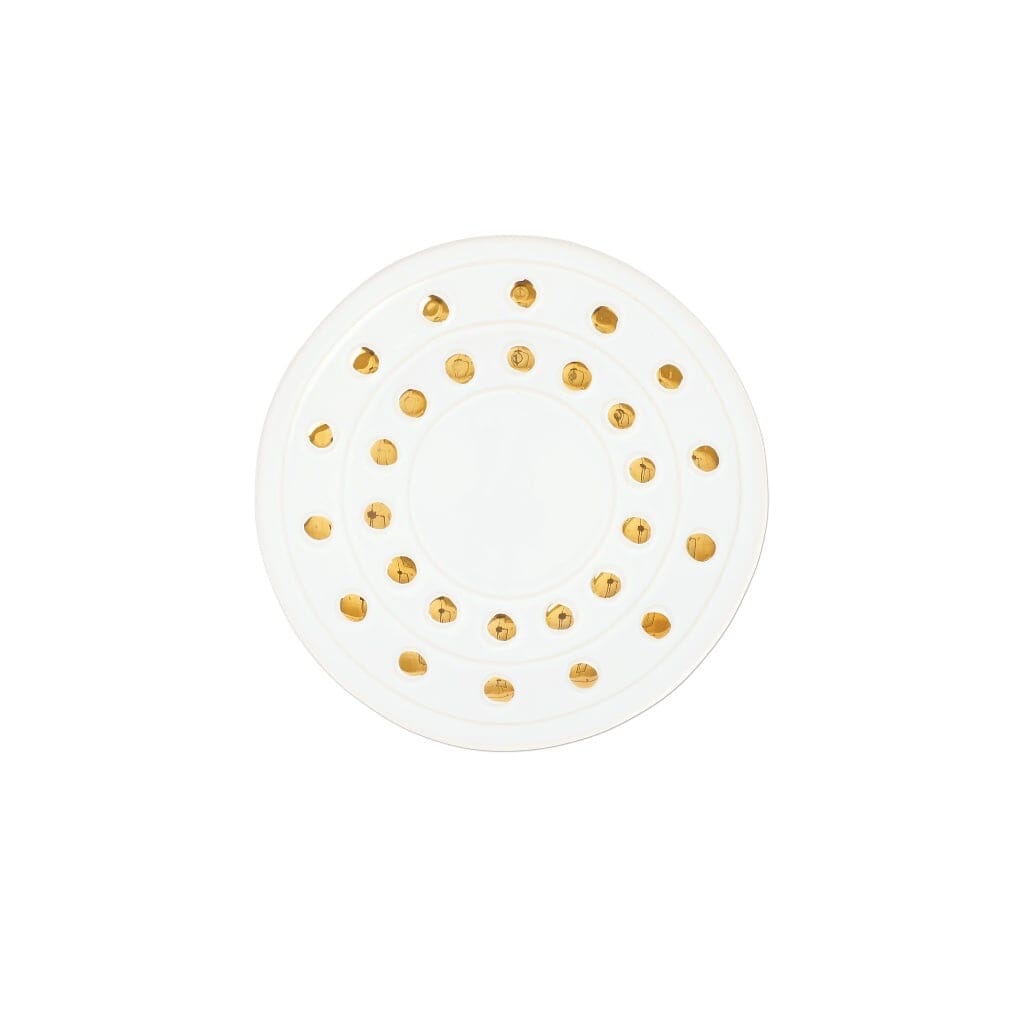 Vietri Medici Gold Luxury Italian Handmade Canape Serving Plate