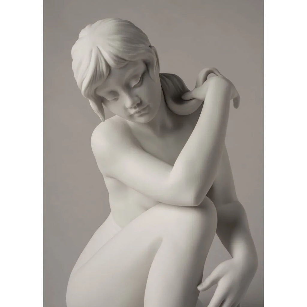 Lladro Handmade White Matte Porcelain Pure Calm Woman Figurine 2022