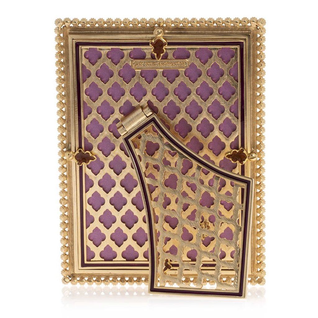 Jay Strongwater Autumn 5 x 7 Lucas Frame with Stunning Copper - Violet Ombre and Gold Finish