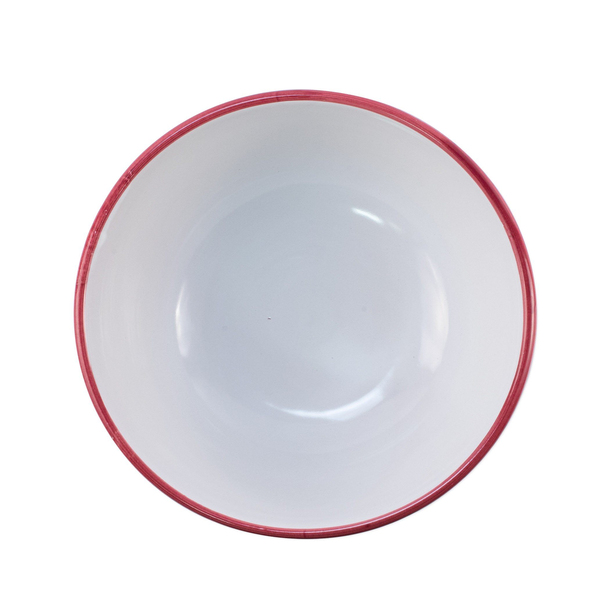 Vietri Hand - painted Campagna Porco Deep Serving Bowl in Red and Blue