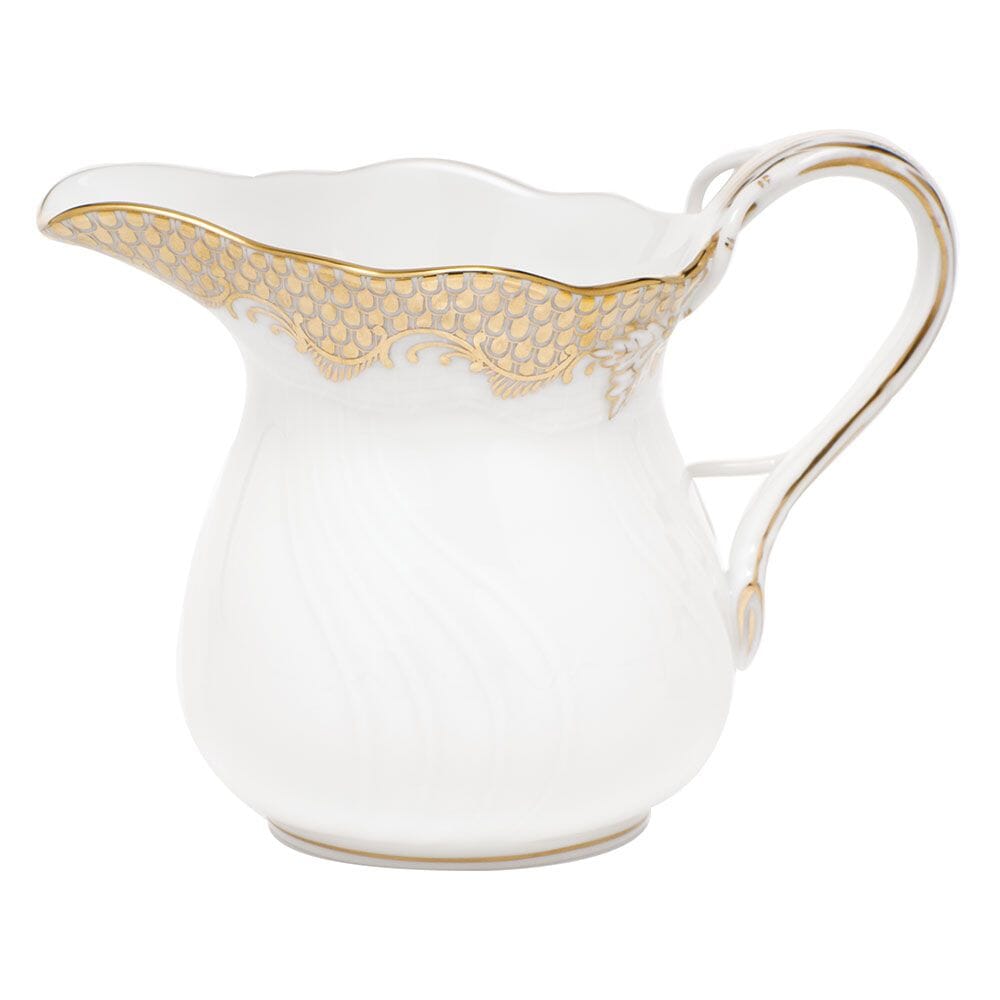 Herend Creamer with Timeless Fish Scale Pattern in Various Colors