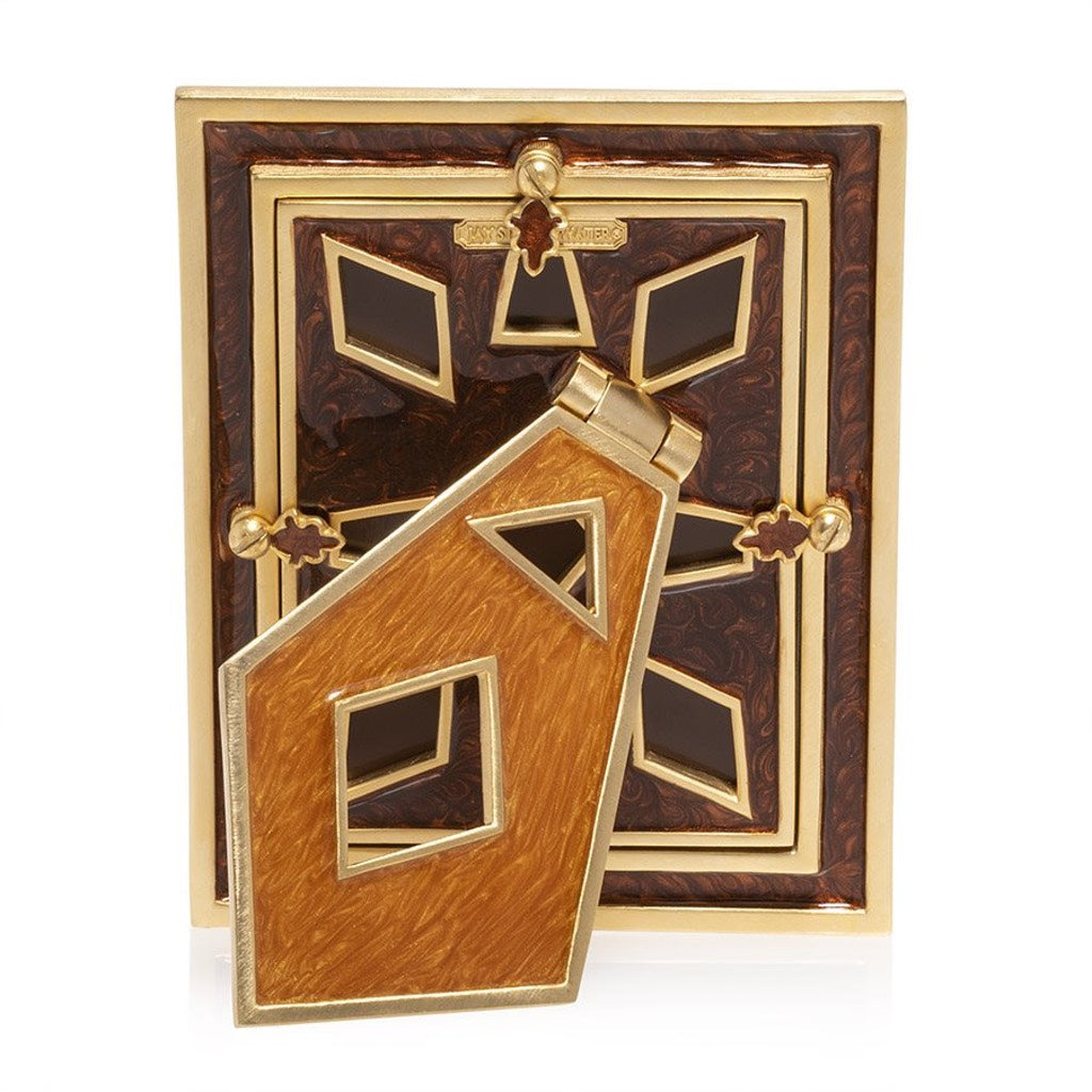 Jay Strongwater Topaz Abaculus Pyramid Picture Frame, 3 x 4 Inches