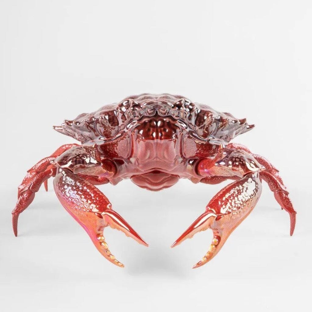 Stunning Red Lladro Handmade Porcelain Crab Figurine