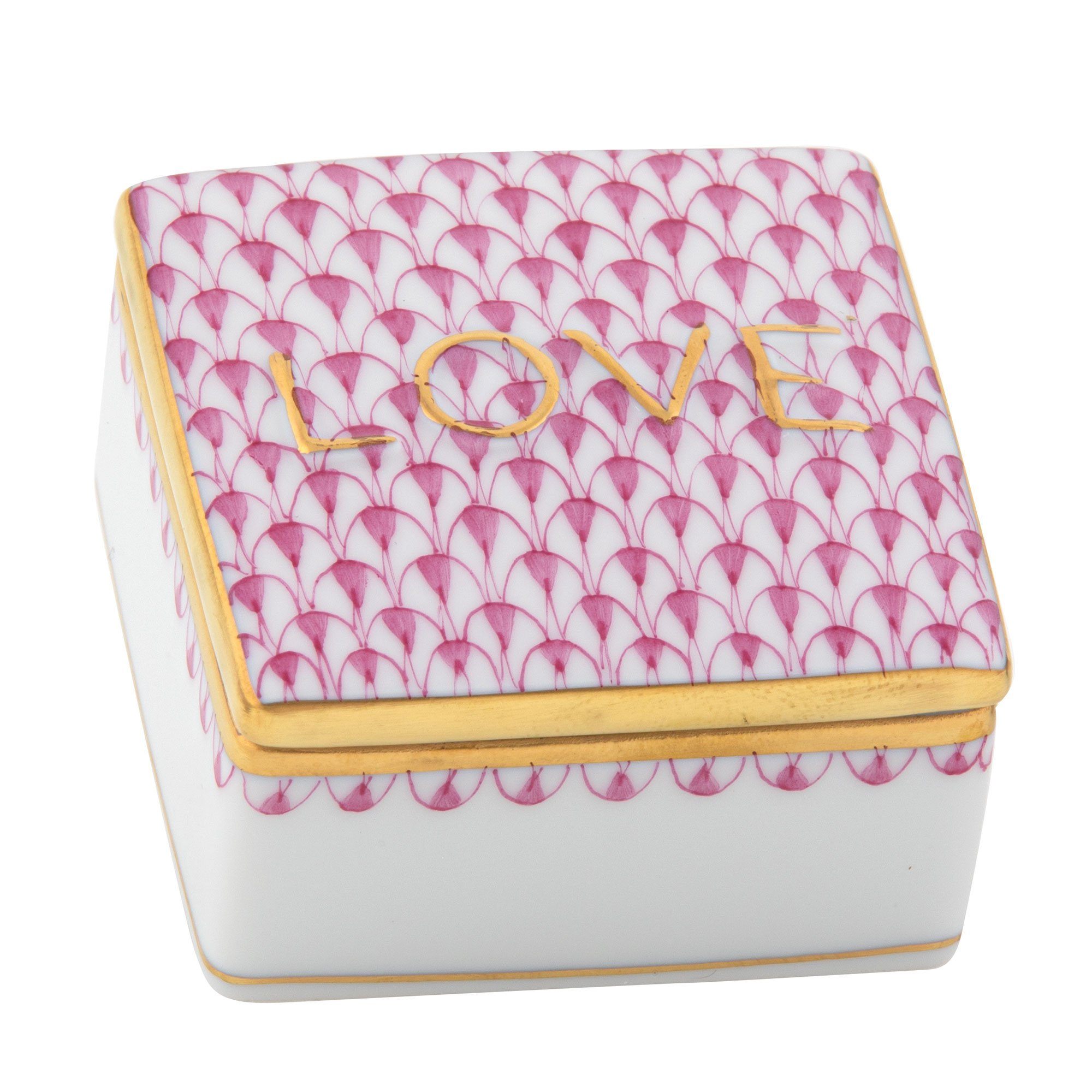 Exquisite Handmade Herend Love Box - A Fine Piece of Hand - painted Porcelain