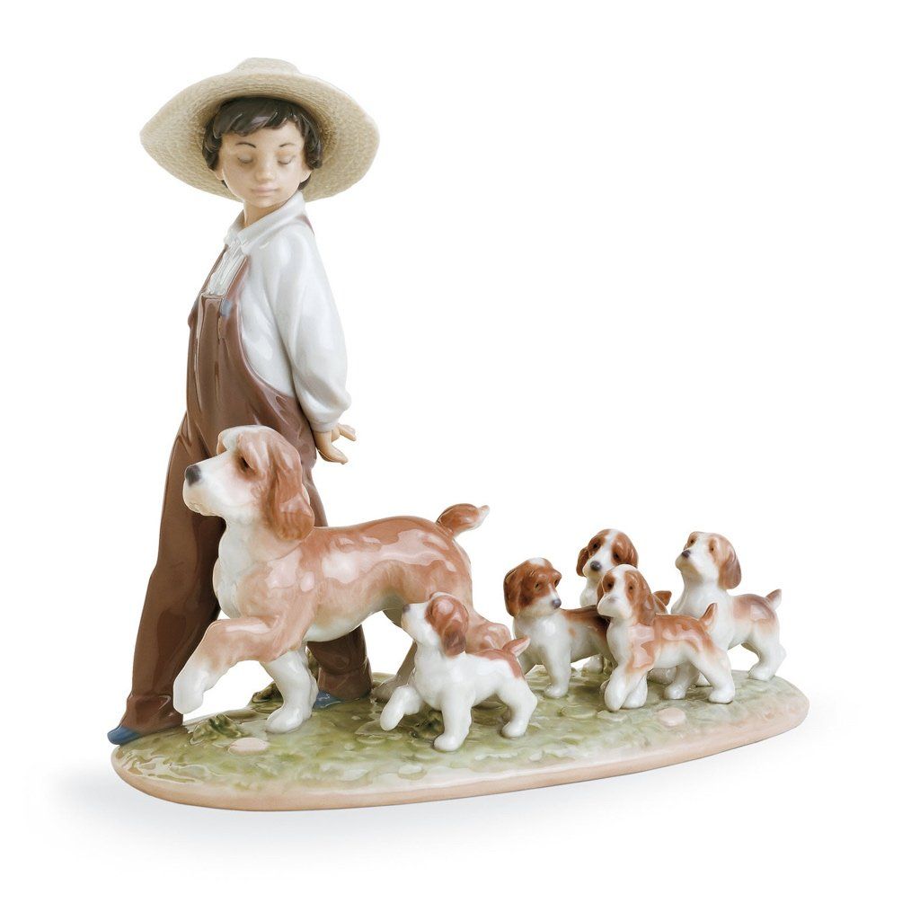 Lladro Handmade Porcelain Figurine of My Little Explorers