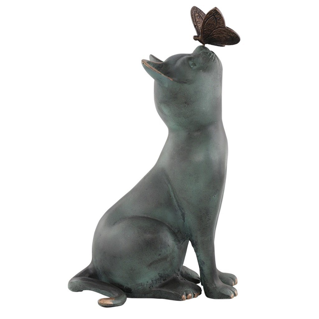 Adorable Aluminum Hand - Cast SPI Garden Curiosity Cat Sculpture