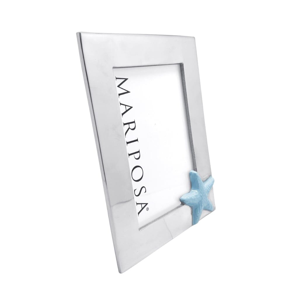 Mariposa Hand - crafted Aqua Starfish Picture Frame for 4 x 6 Photos