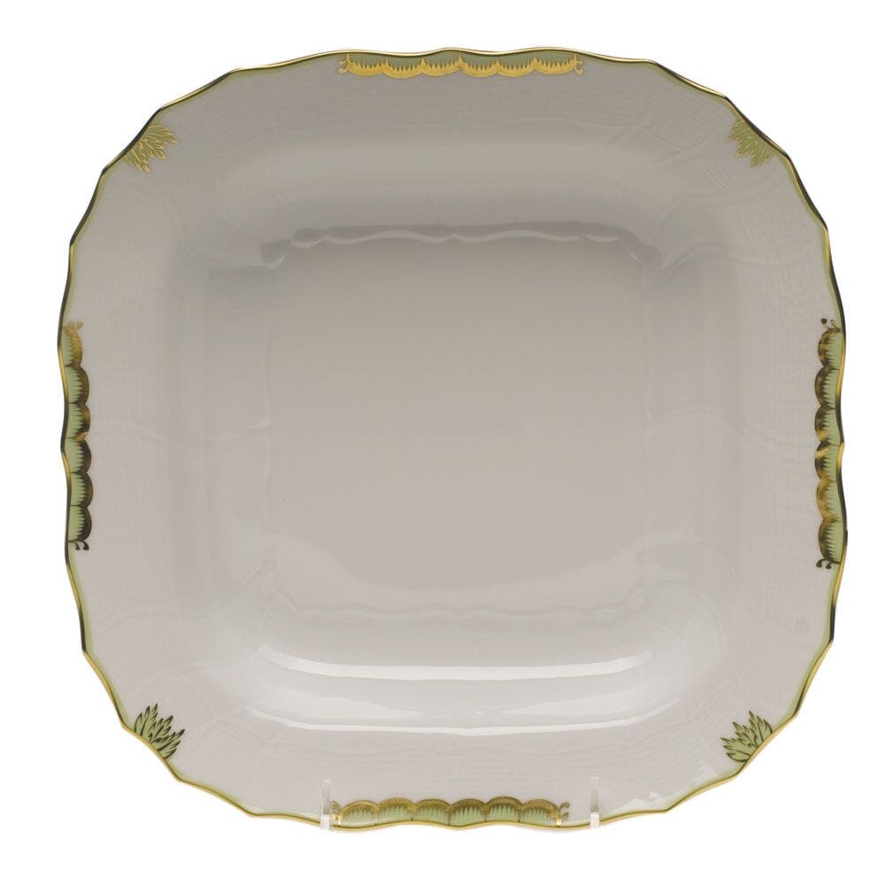 Herend Exquisite Porcelain Princess Victoria Pattern Square Fruit Serving Dish