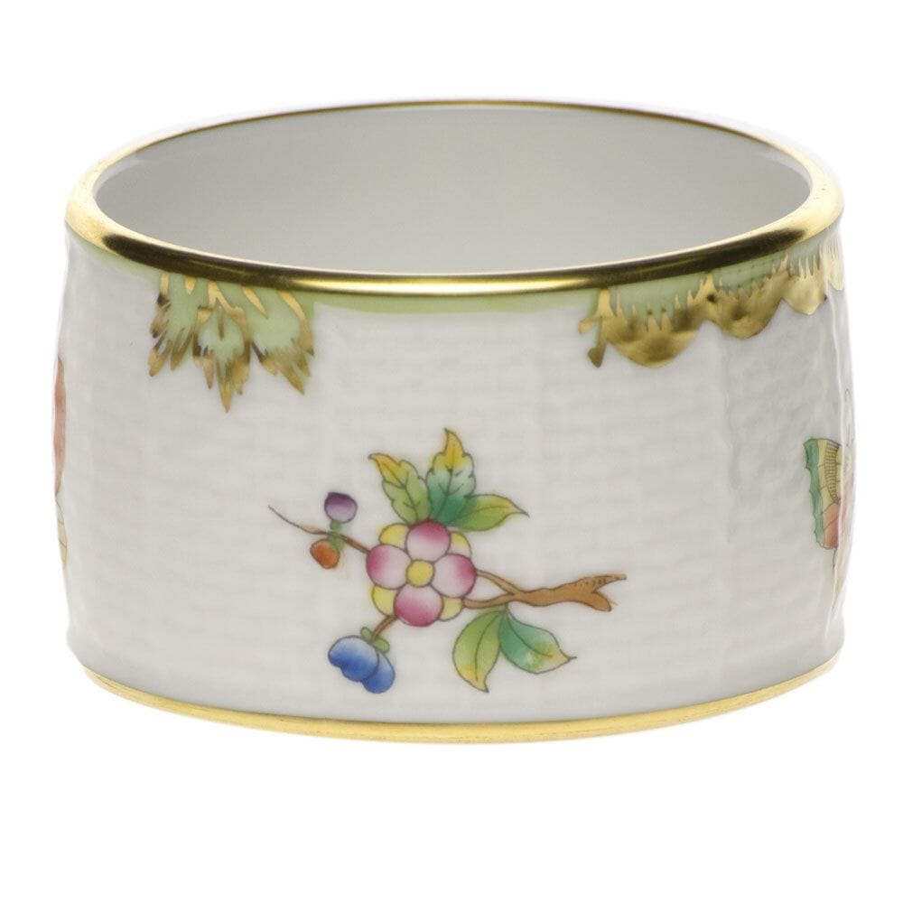 Exquisite Herend Porcelain Queen Victoria Patterned Napkin Ring for Table Setting