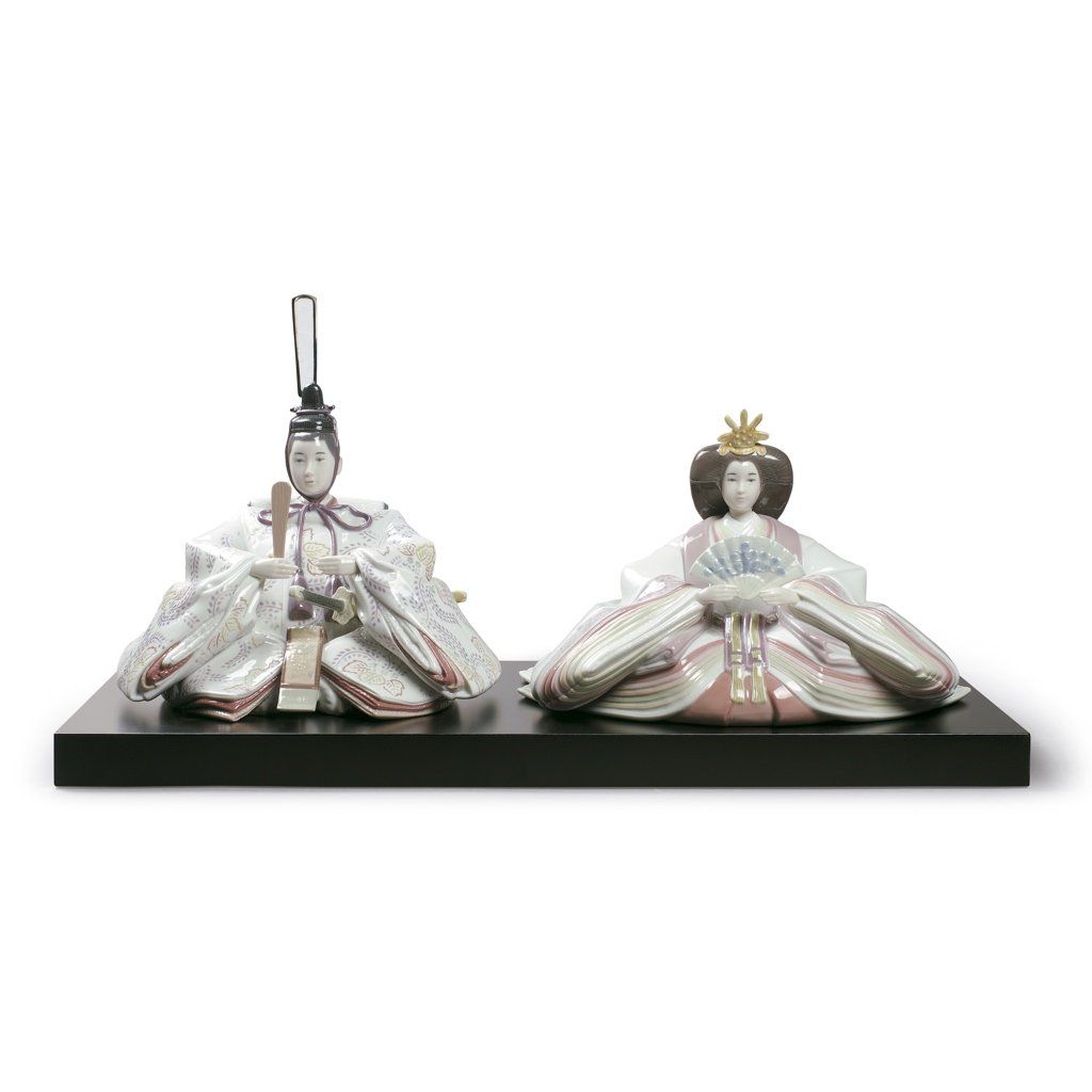 2015 Limited Edition Lladro Handmade Porcelain Hina Dolls - Only 3500 Made