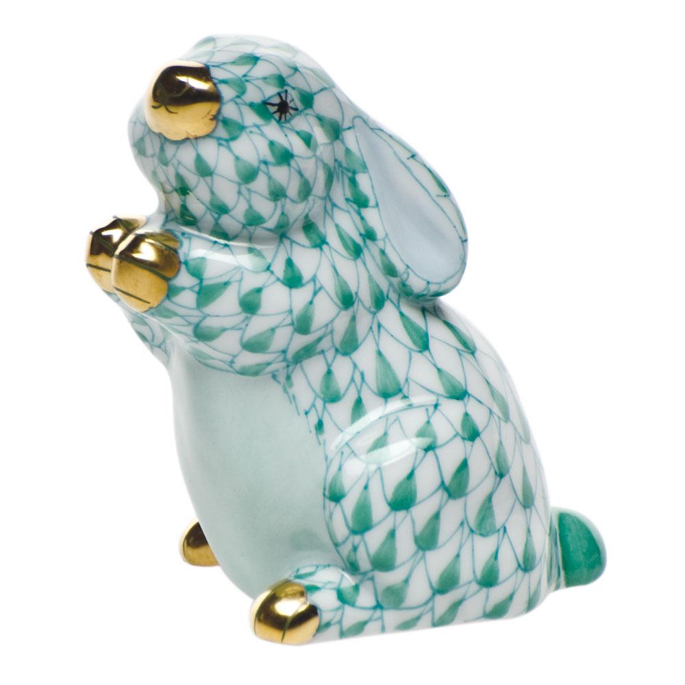 Herend Handmade Porcelain Pudgy Bunny Decorative Figurine
