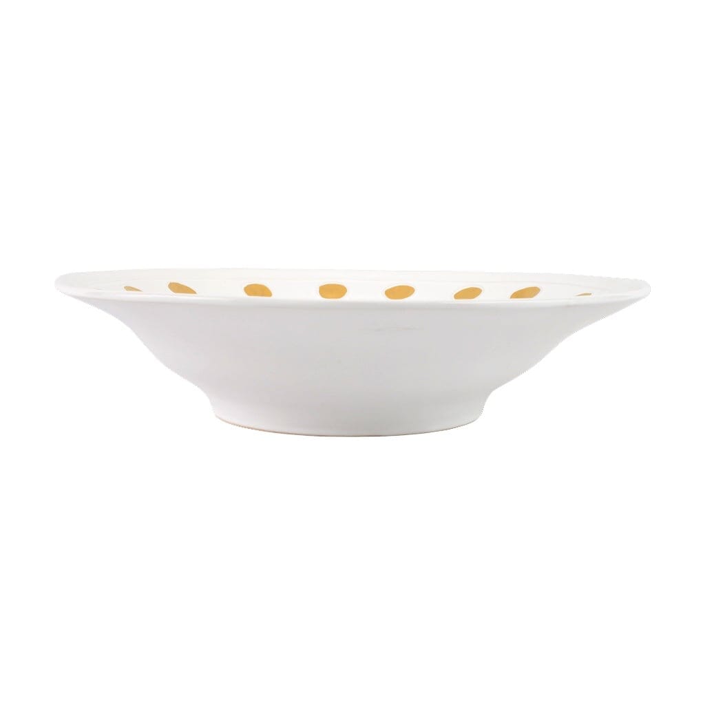 Vietri Large Gold Serving Bowl Inspired by the Renaissance Medici Family