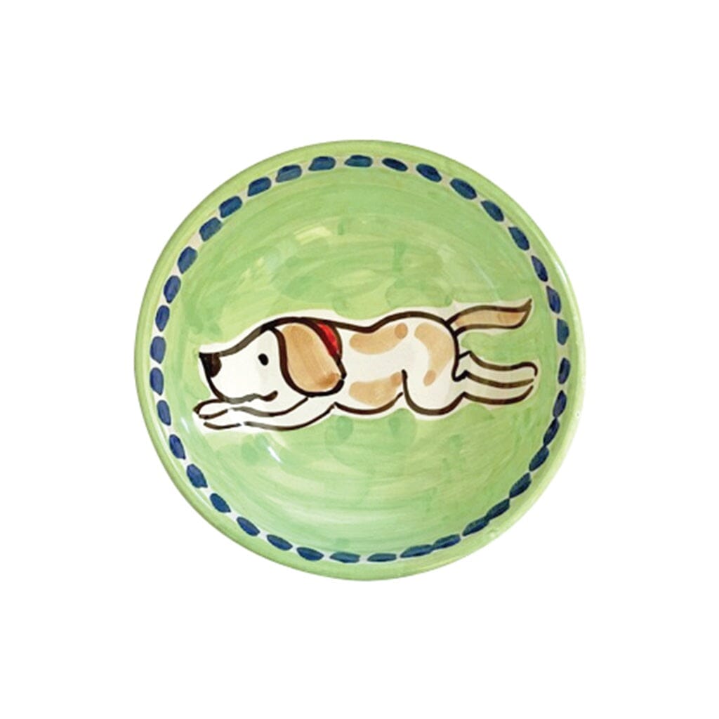 Vietri Campagna Cane Decorative Hand - painted Olive Oil Serving Bowl