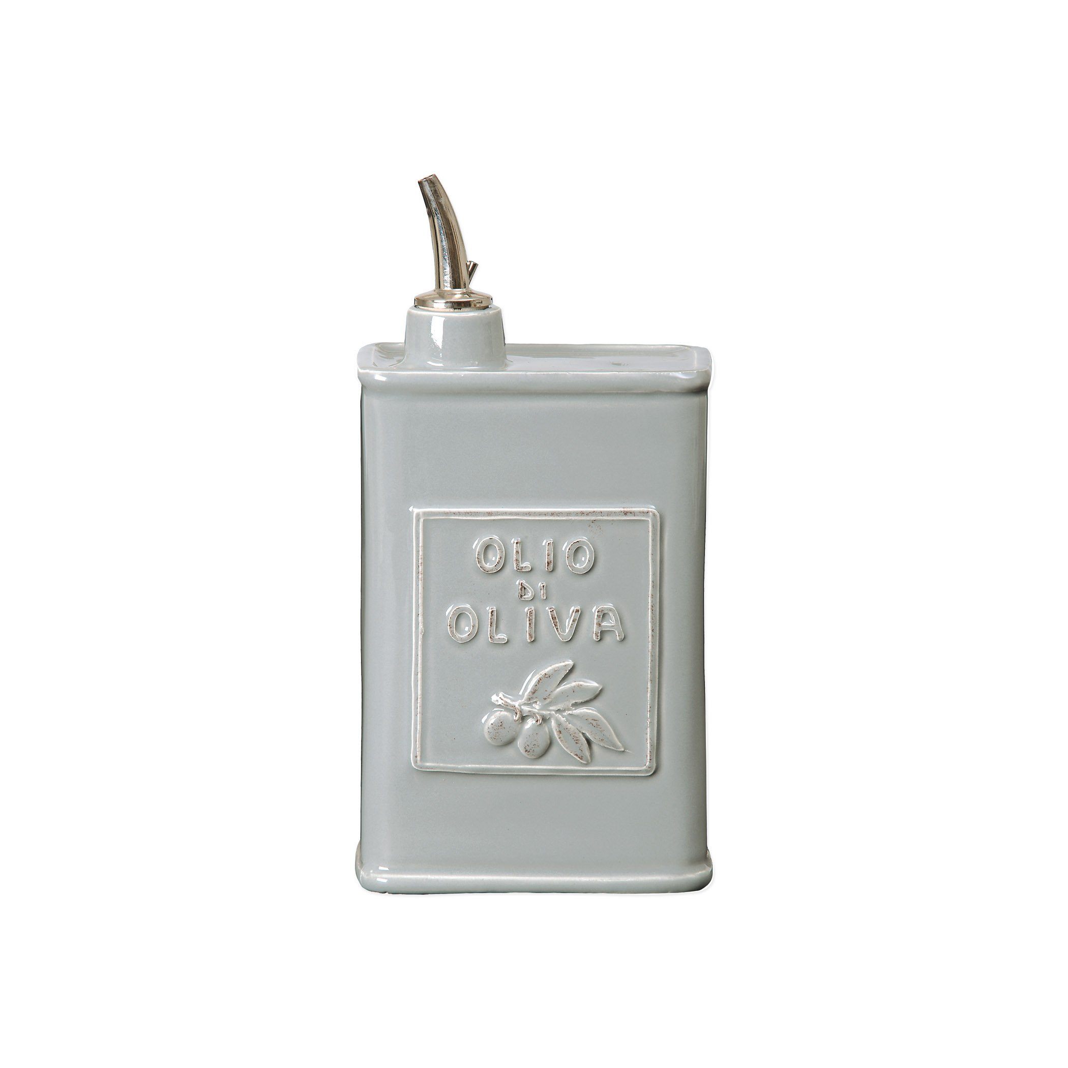 Vietri Italian Stoneware Lastra Pattern Olive Oil Can