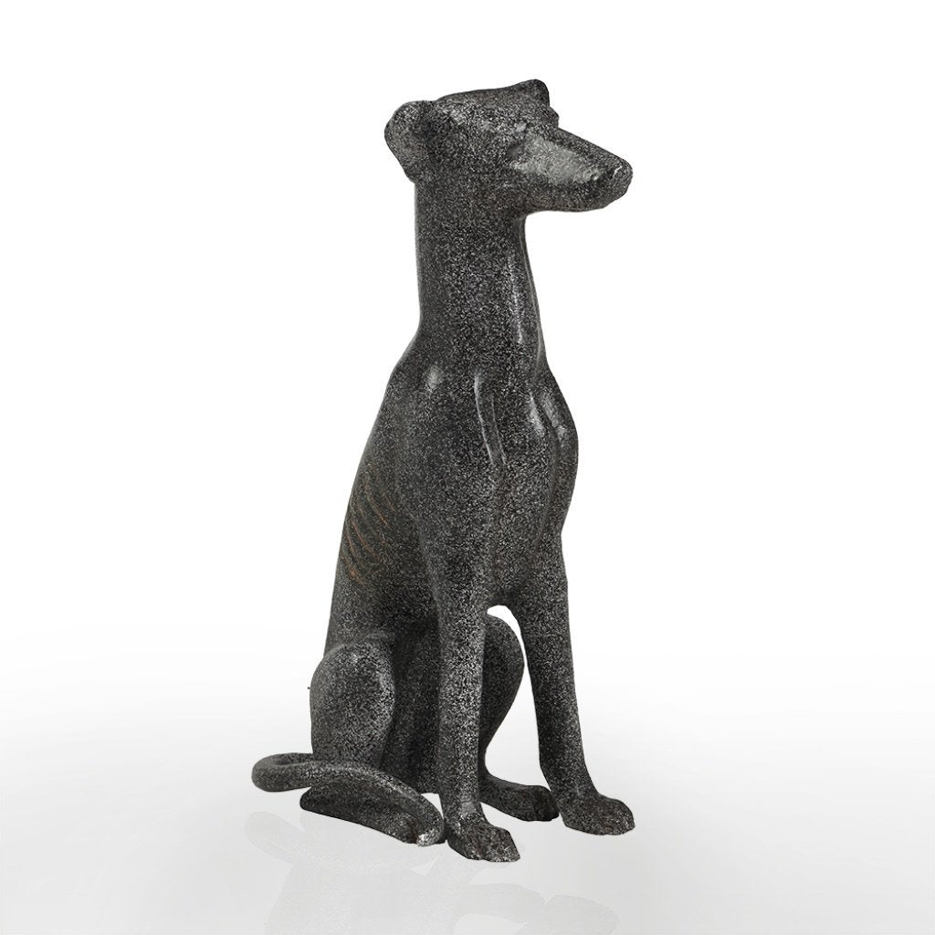 SPI Aluminum Garden Statue - Loyal Greyhound Dog Sculpture for Outdoor Decoration