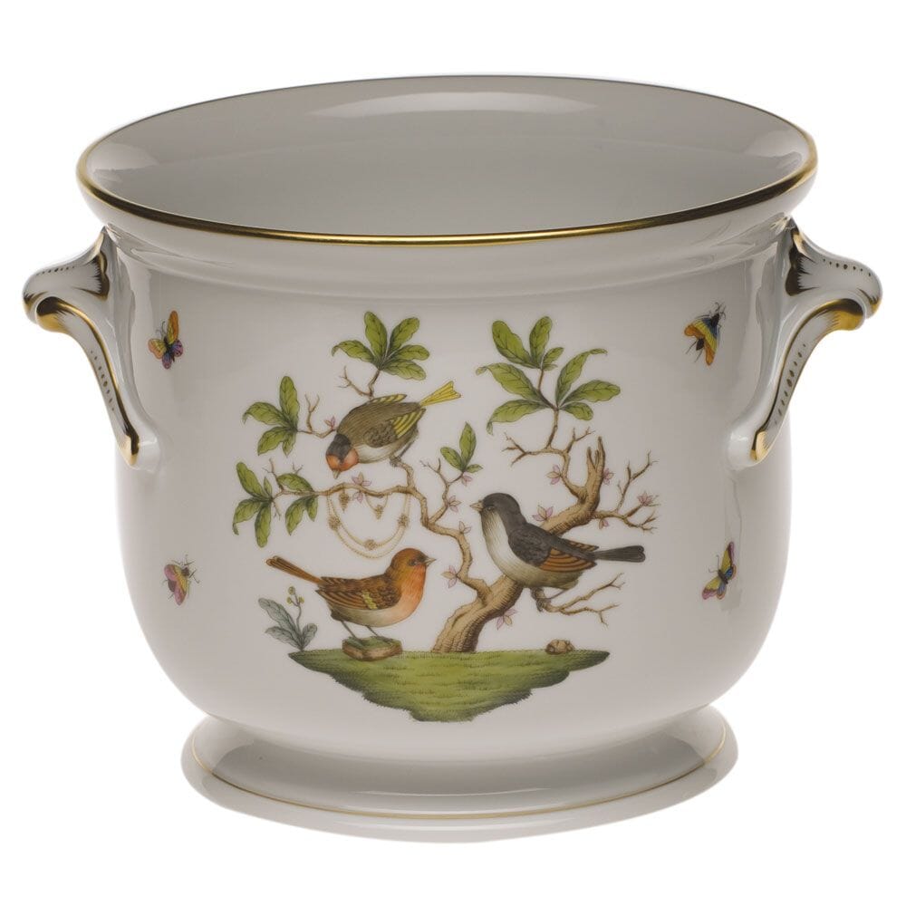 Large Herend Rothschild Bird Decorative Cachepot for Home Ornamentation