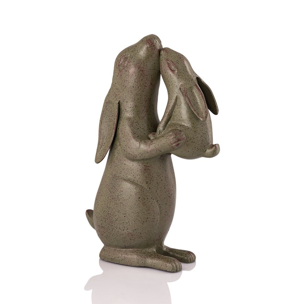 SPI Adorable Garden Decor - Rabbits Sculpture Capturing Tender Moments