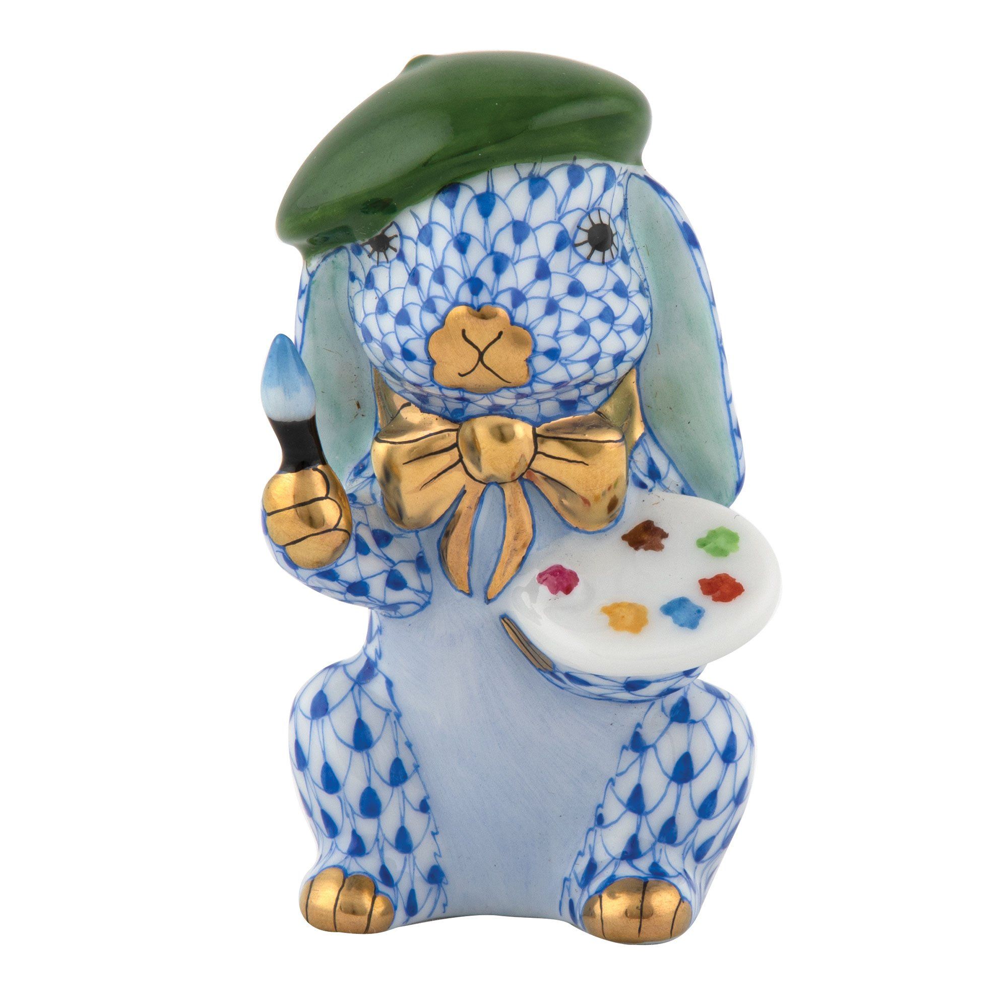 Exquisite Hand - painted Herend Bunny Figurine for Collectors