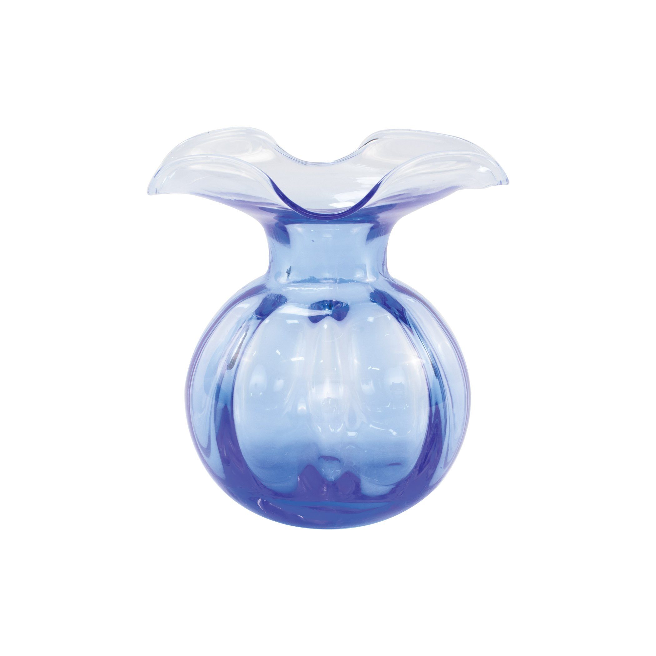 Vietri Cobalt Glass Bud Vase Inspired by Hibiscus Elegance