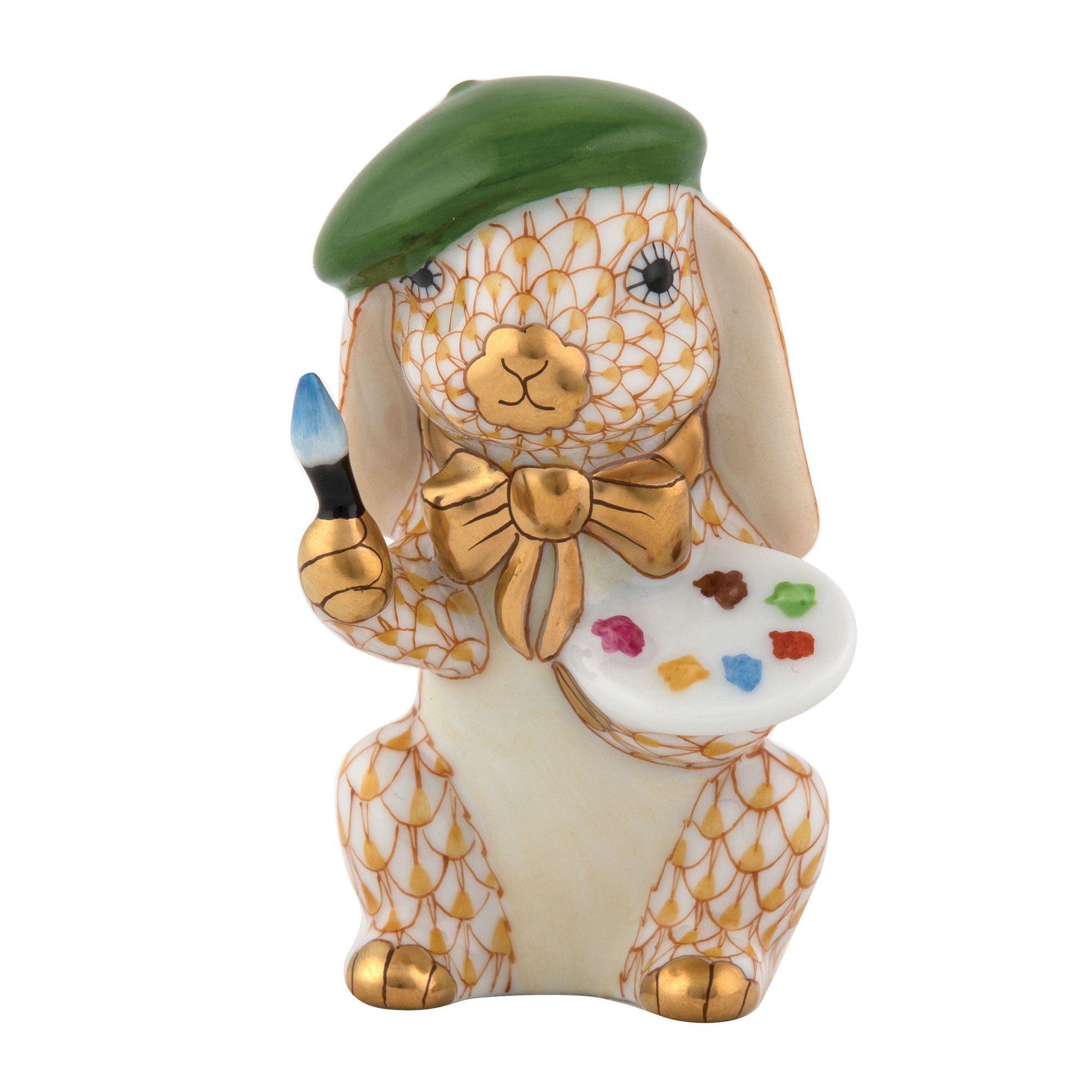Exquisite Hand - painted Herend Bunny Figurine for Collectors