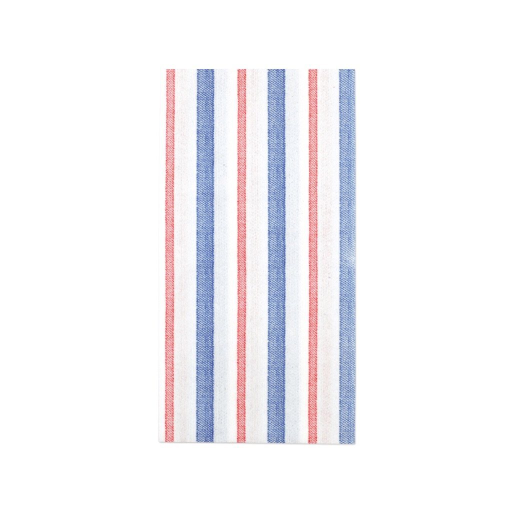 Vietri Americana Stripe Papersoft Disposable Guest Towels - Ideal for Napkin Use