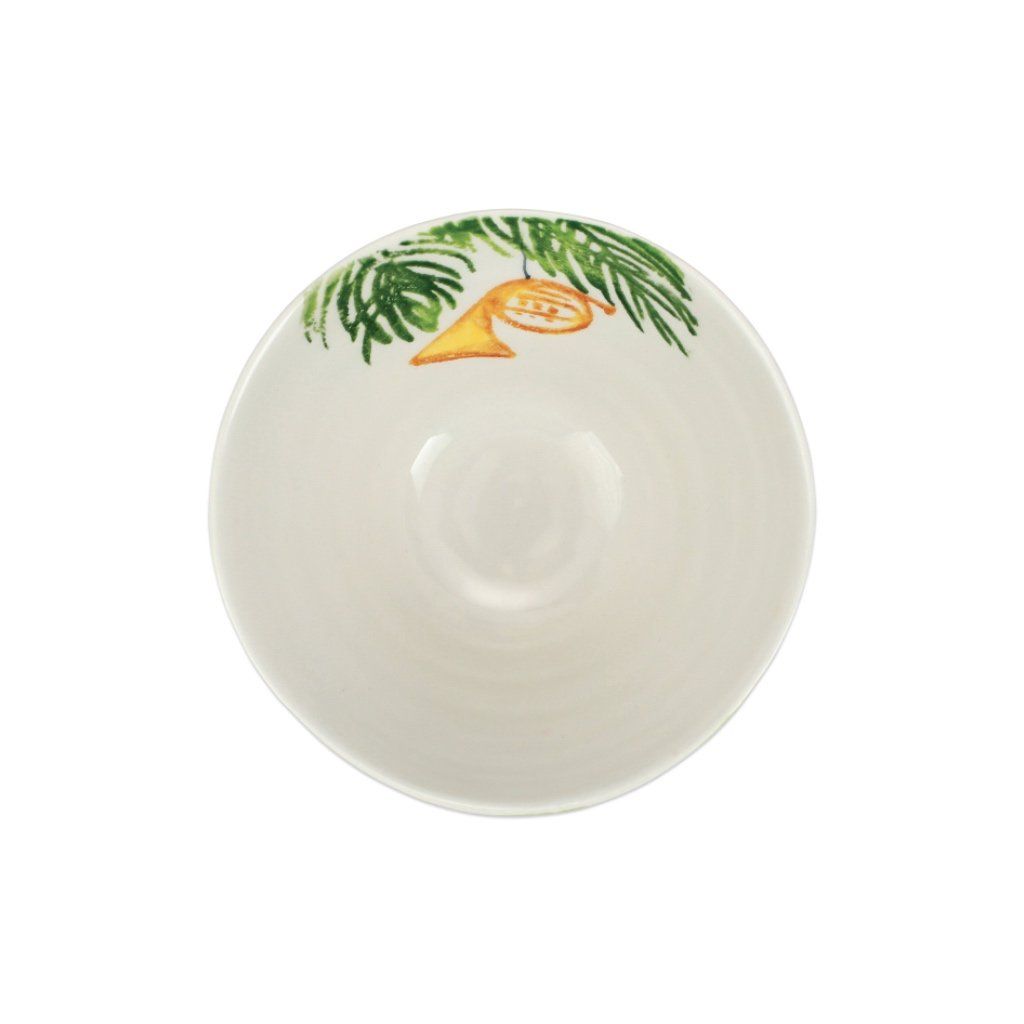 Vietri Hand - painted Nutcrackers - themed French Horn - shaped Ceramic Cereal Bowl