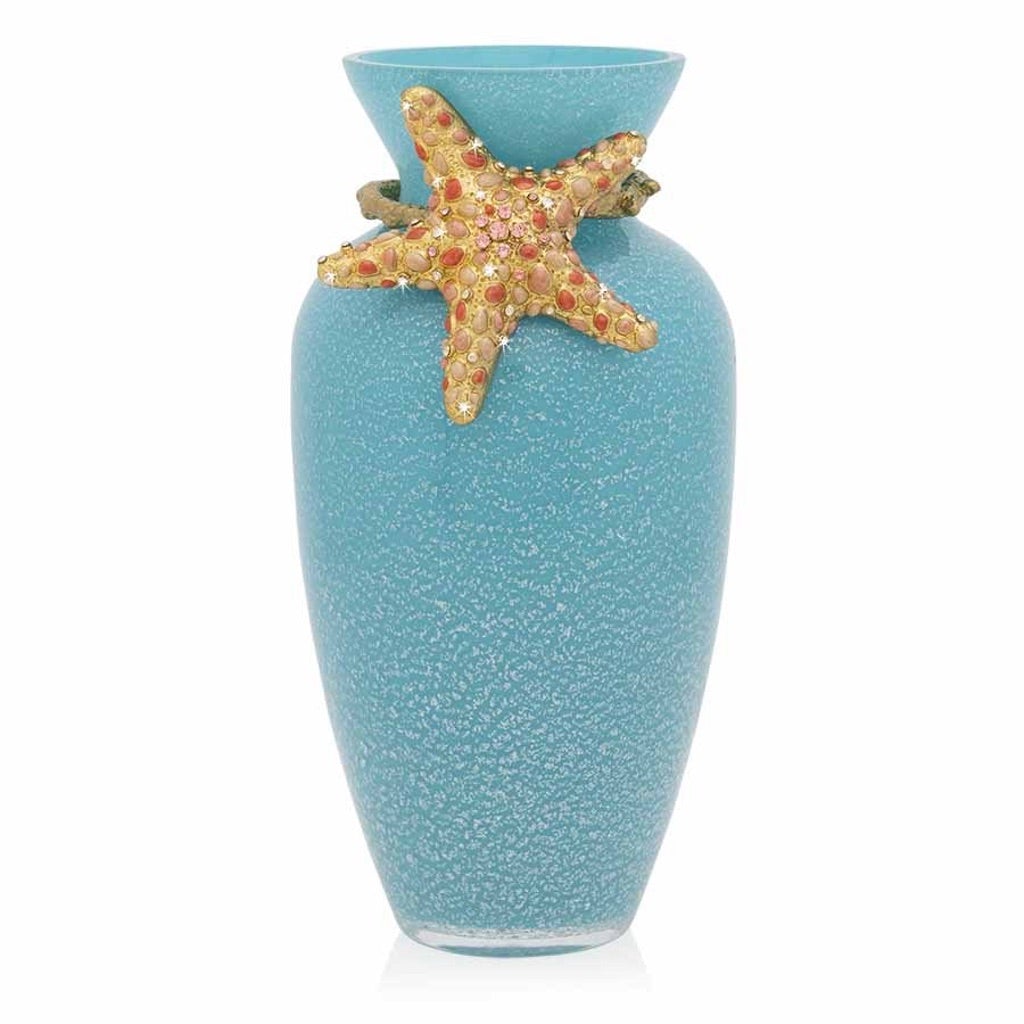 Jay Strongwater Decorative Asteria Starfish Glass Vase for Home Decoration