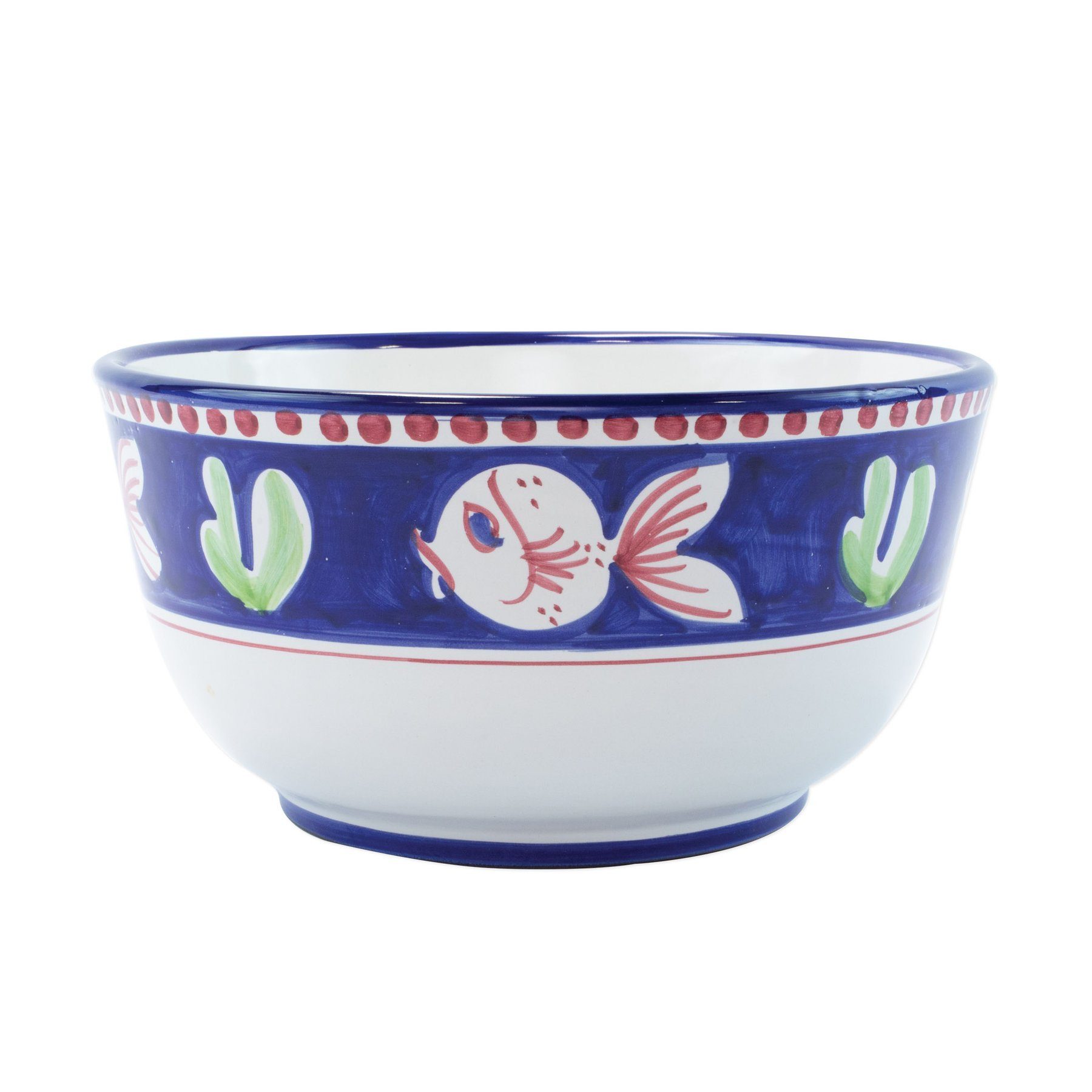 Vietri Hand - painted Deep Blue Campagna Pesce Serving Bowl