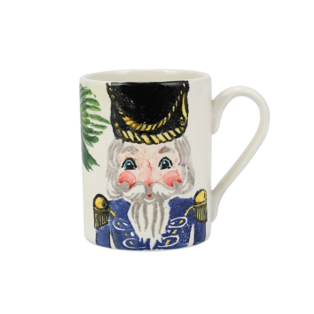 Hand - painted Blue Nutcrackers Mug from Italian Artisan