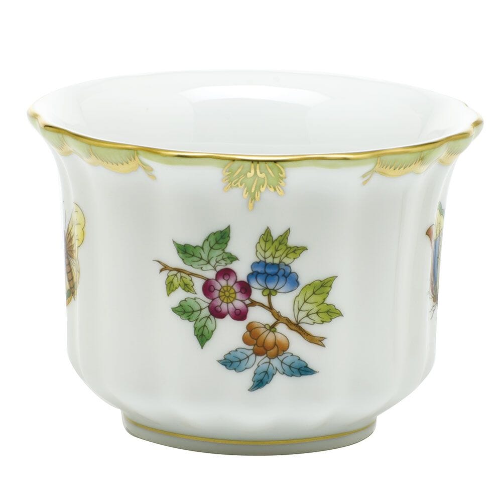 Herend Mini Cachepot with Exquisite Queen Victoria Pattern