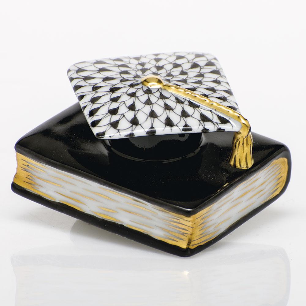 Exquisite Hand - painted Herend Porcelain Graduation Cap
