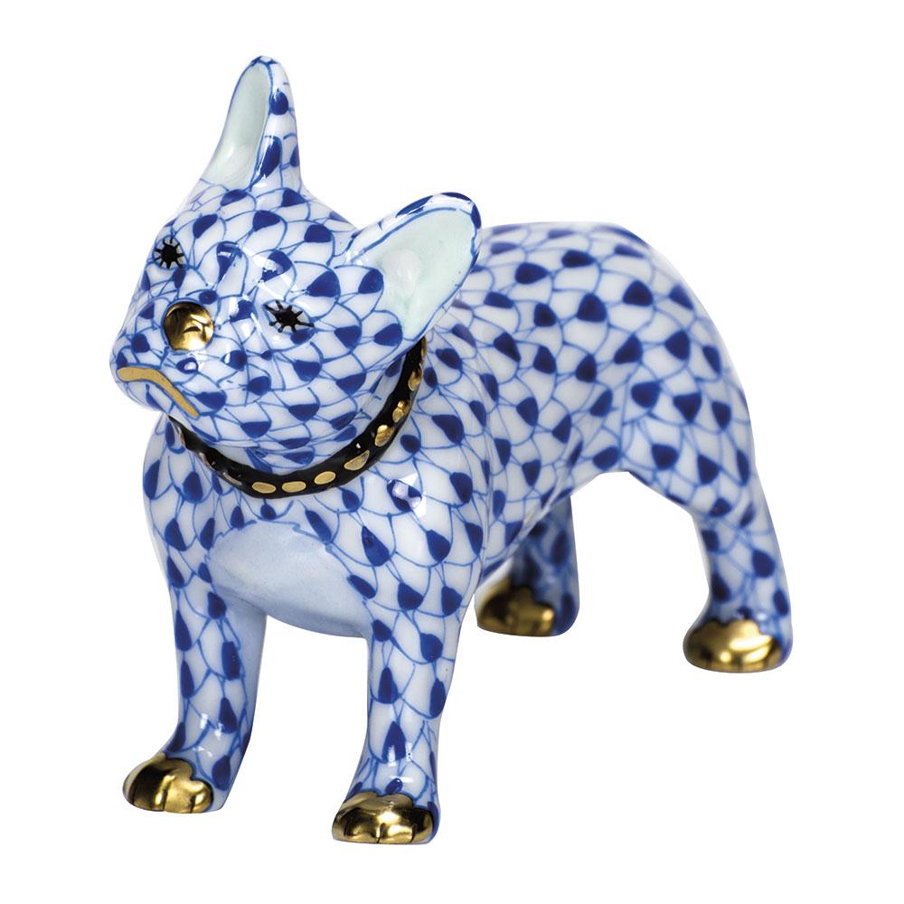 Handmade and Hand - painted Herend Frenchie Porcelain Figurine