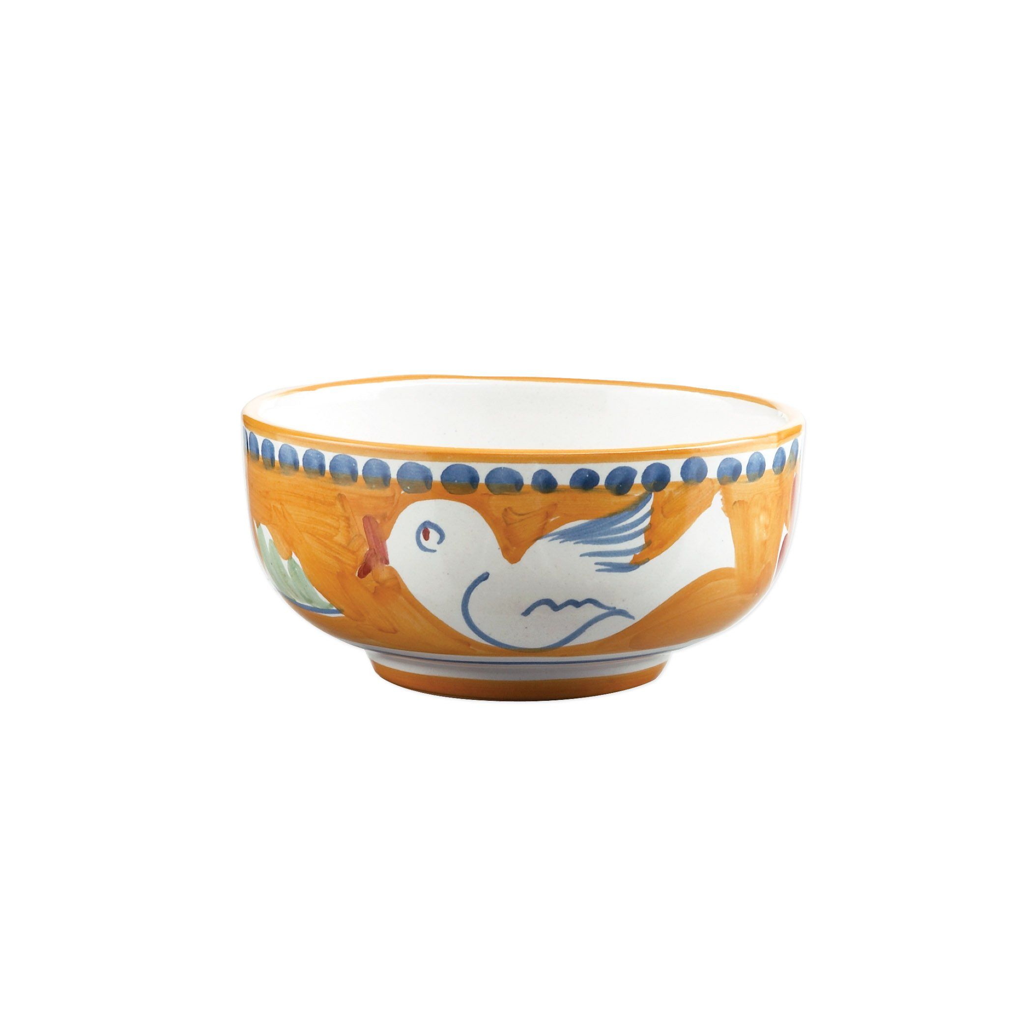 Vietri Campagna Uccello Hand - painted Ceramic Cereal and Soup Bowl for Home Use