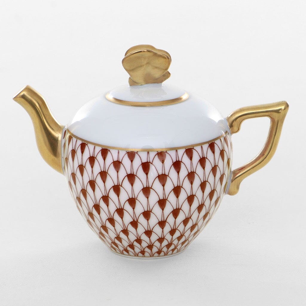 Handmade and Hand - painted Herend Porcelain Teapot Figurine 2023