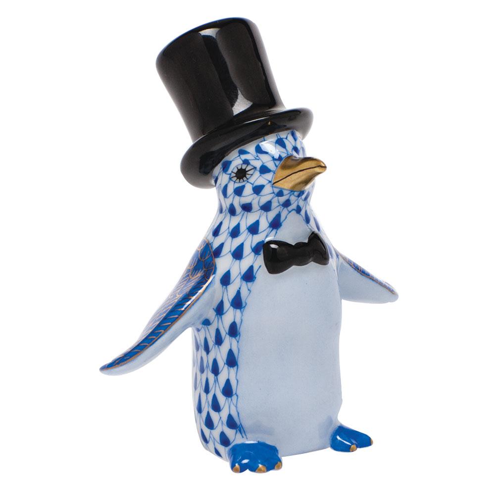 Exquisite Hand - painted Herend Tuxedo Penguin Porcelain Figurine