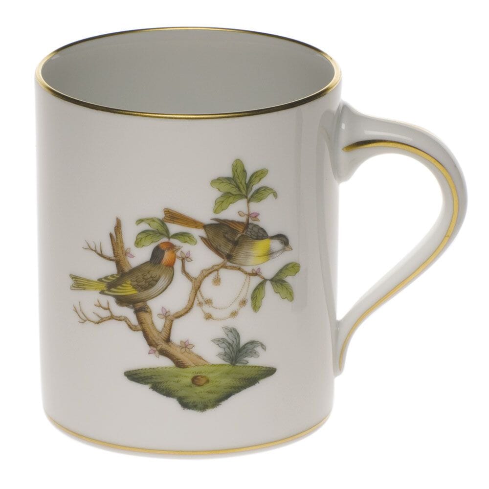 Exquisite Herend Rothschild Bird Design Handmade Porcelain Coffee Mug for a Delightful Dining
