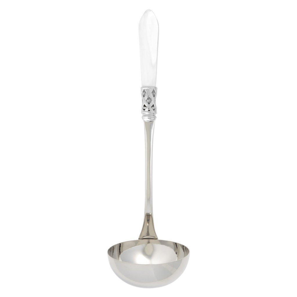 Vietri Aladdin Brilliant Chrome-Finished Soup Ladle for Sophisticated Dining