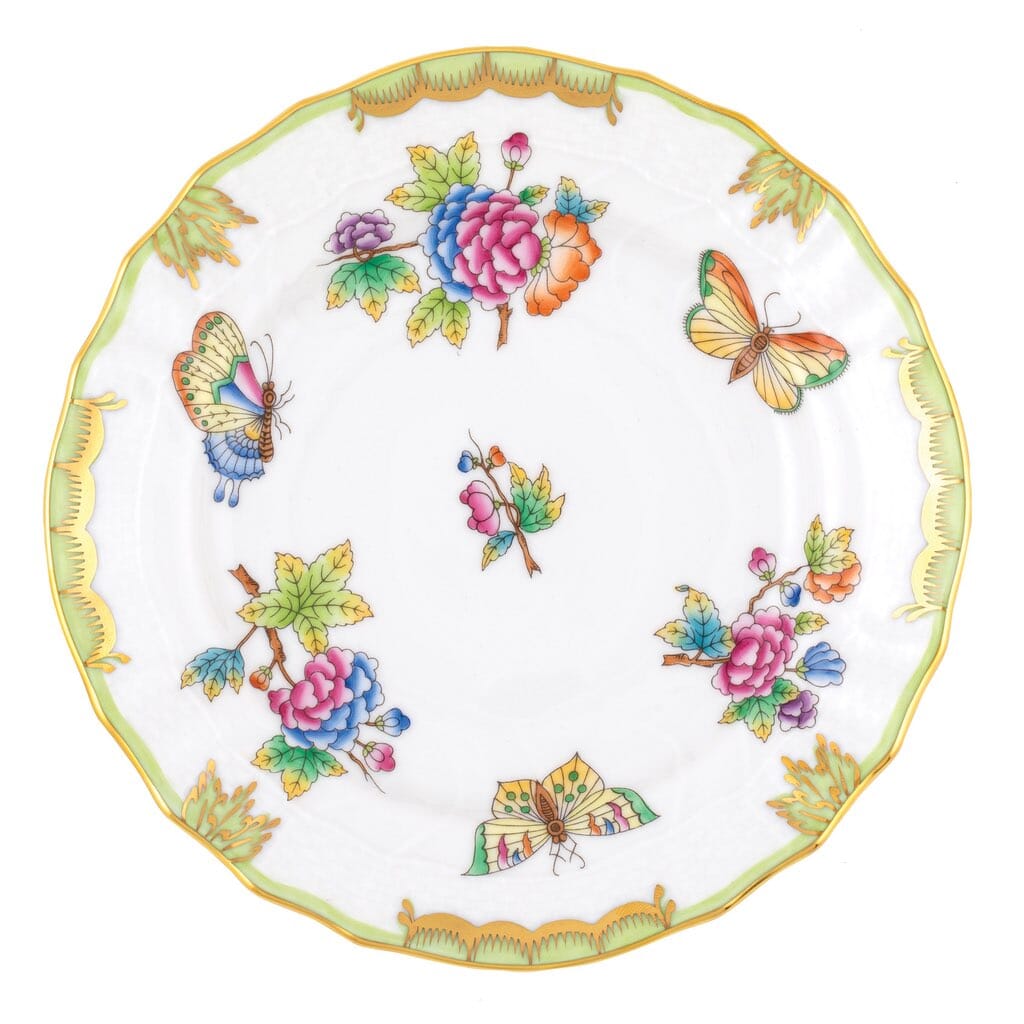 Handmade Herend Porcelain Bread And Butter Plate with Queen Victoria Pattern
