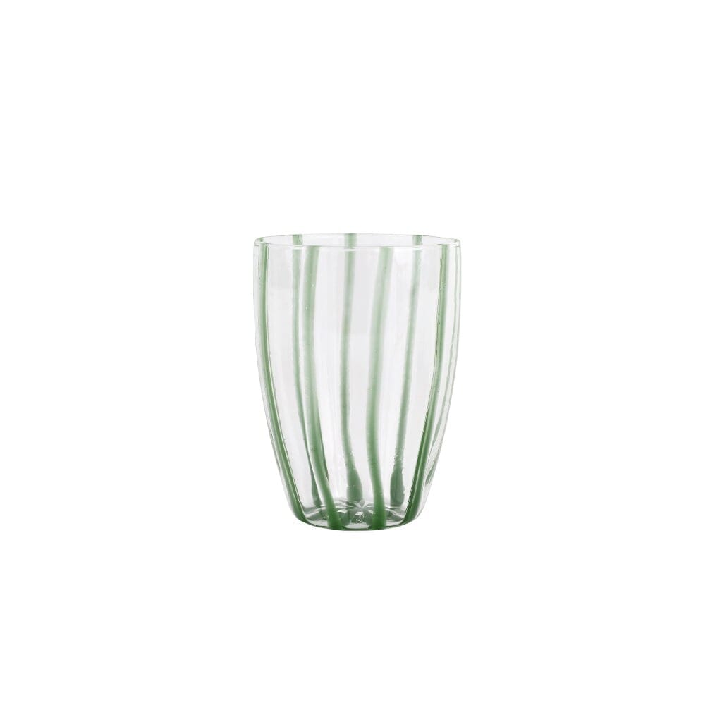 Italian Hand-Blown Vietri Nuovo Tall Tumbler with Vibrant Stripes