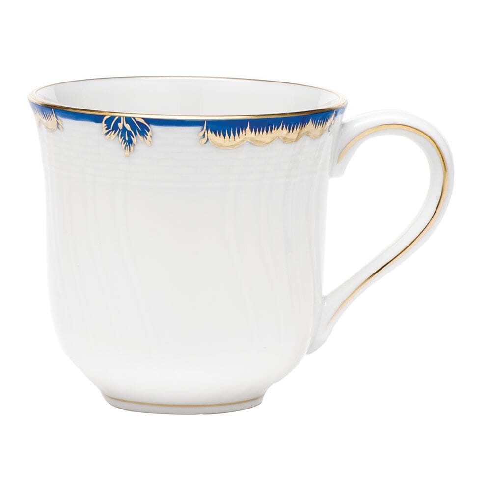 10 OZ Handmade Herend Princess Victoria Pattern Porcelain Mug with 24K Gold Accents