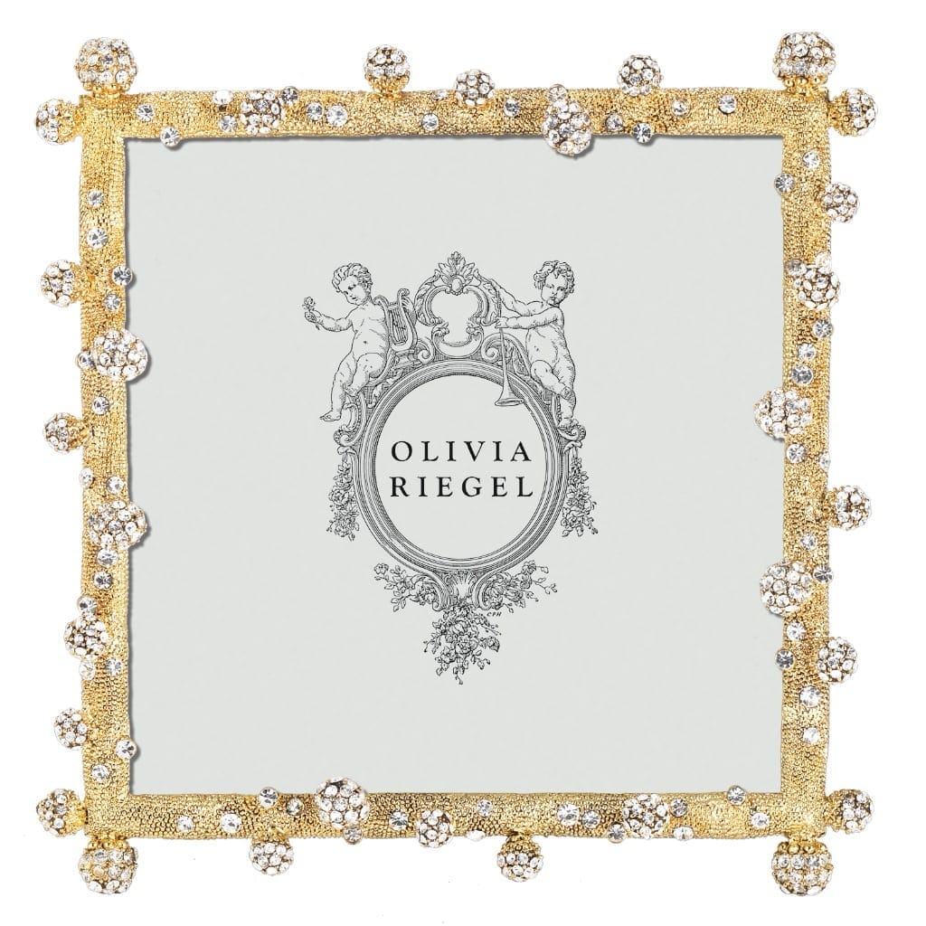 Luxurious Olivia Riegel Gold Pave Odyssey 5 x 5 Photo Frame for Showcasing Precious Memories