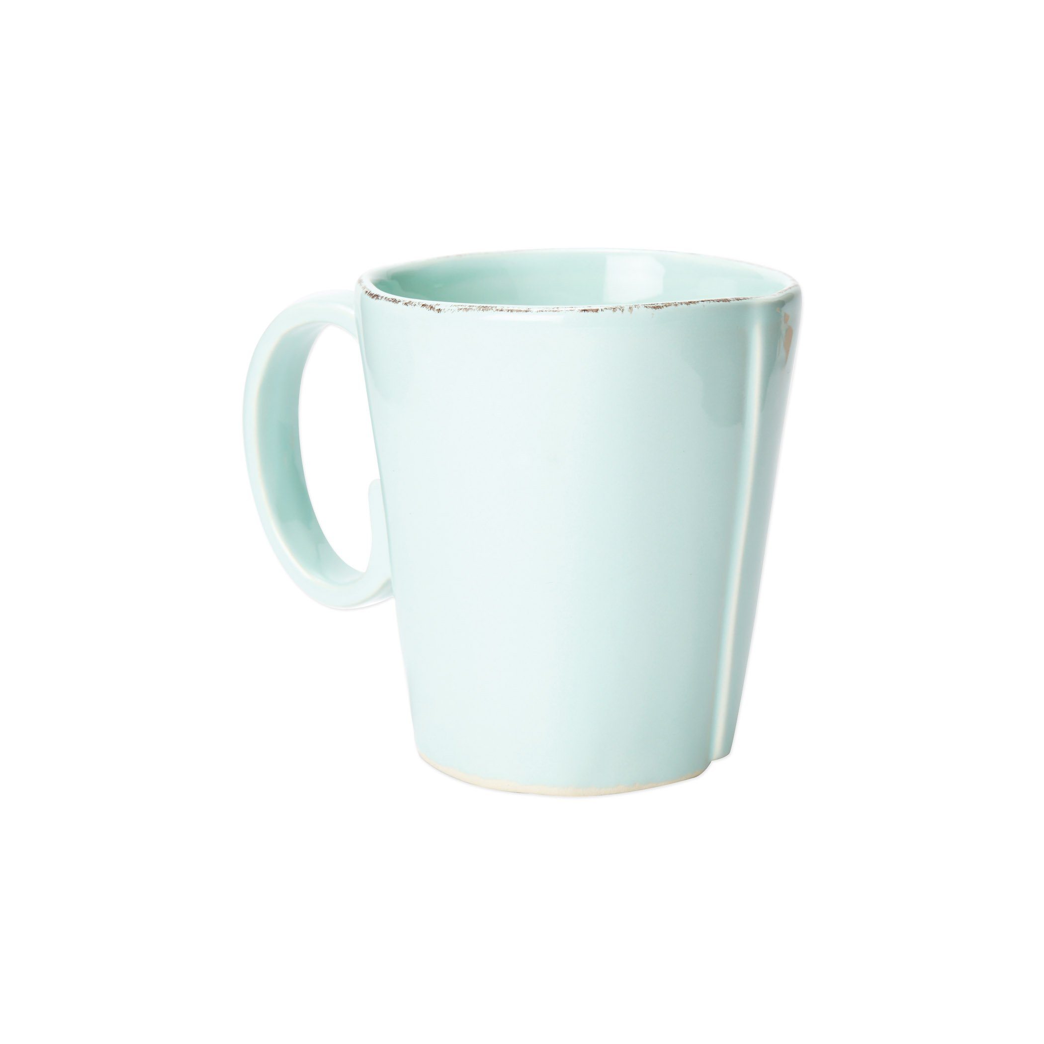 Handcrafted Italian Vietri Lastra Stoneware Mug, 4' High, 12 oz