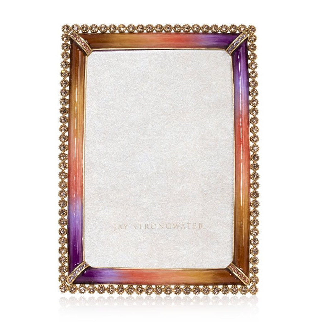 Jay Strongwater Lorraine Stone Edge 4” x 6 Frame - Autumn
