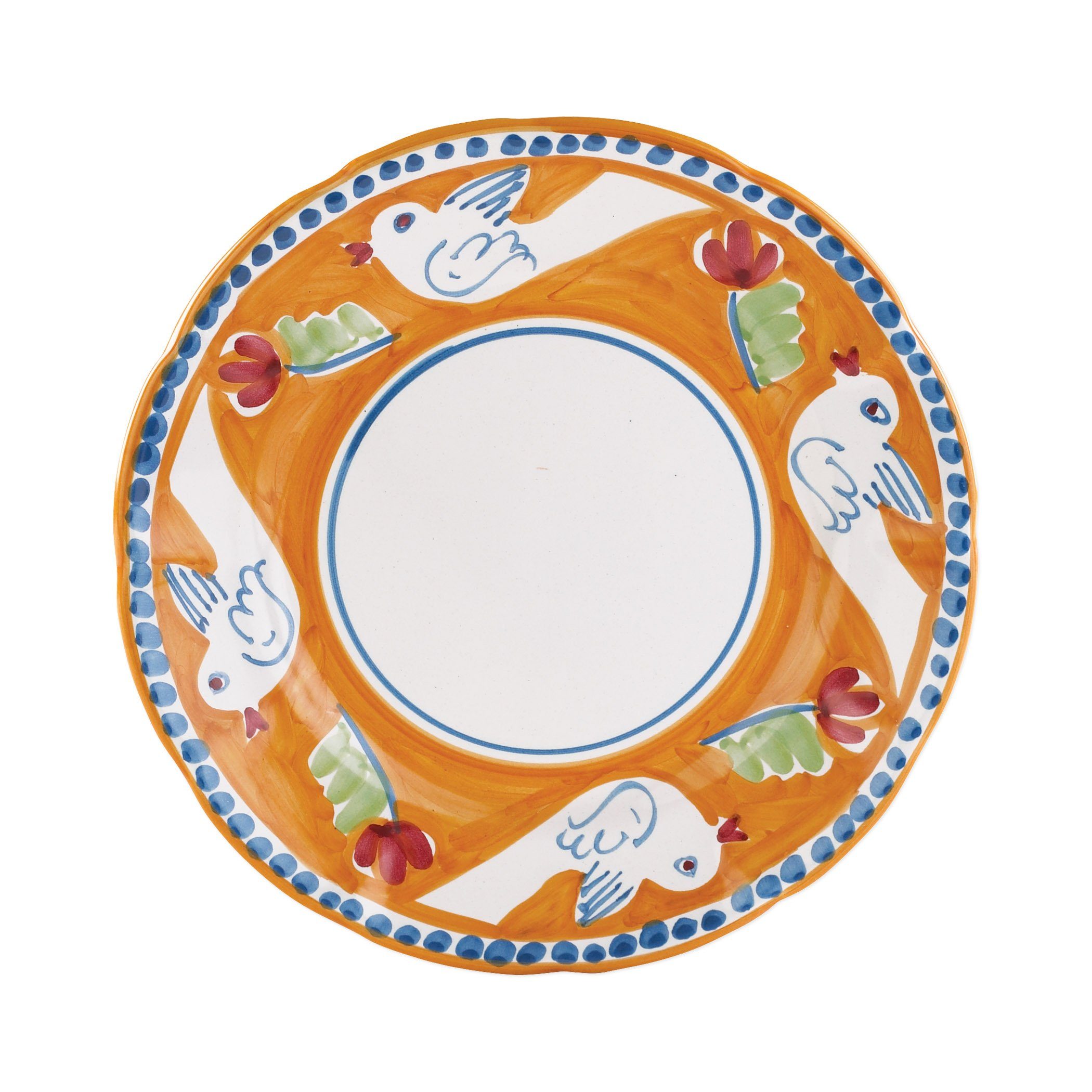 Vietri Campagna Uccello Hand - painted Dinner Plate for Dining