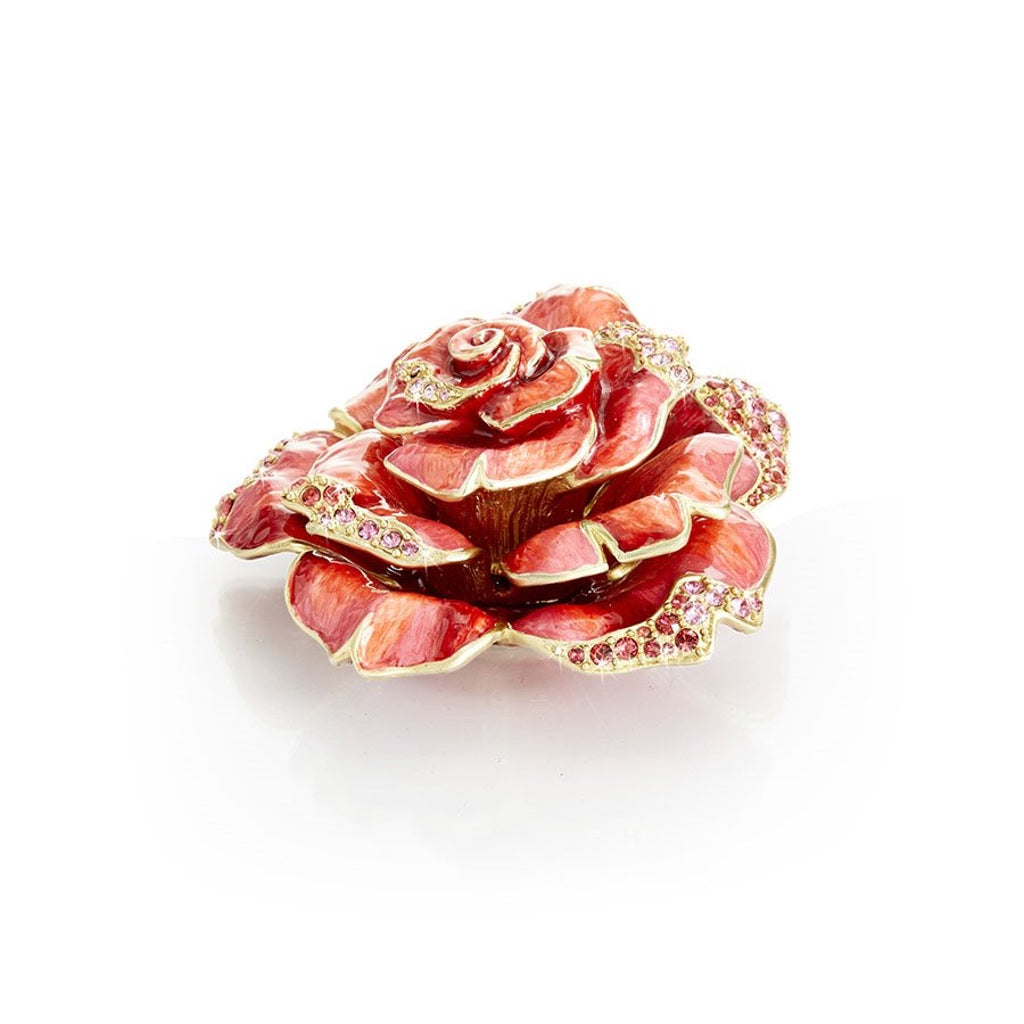 Jay Strongwater Hand - Enameled 14K Gold Rosie Rose Table Decor with Swarovski Crystals