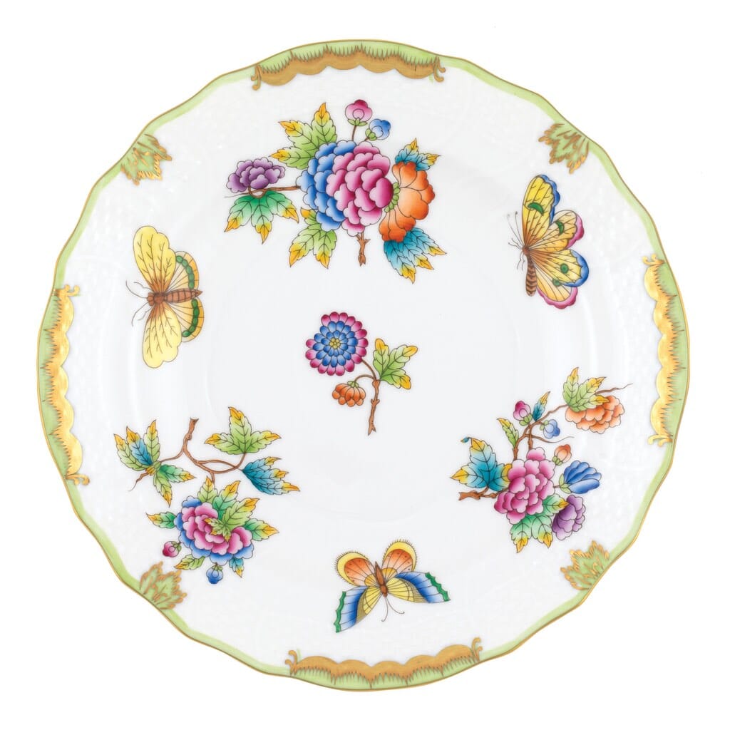 Exquisite Herend Queen Victoria Patterned Salad Plate for Dining Collections