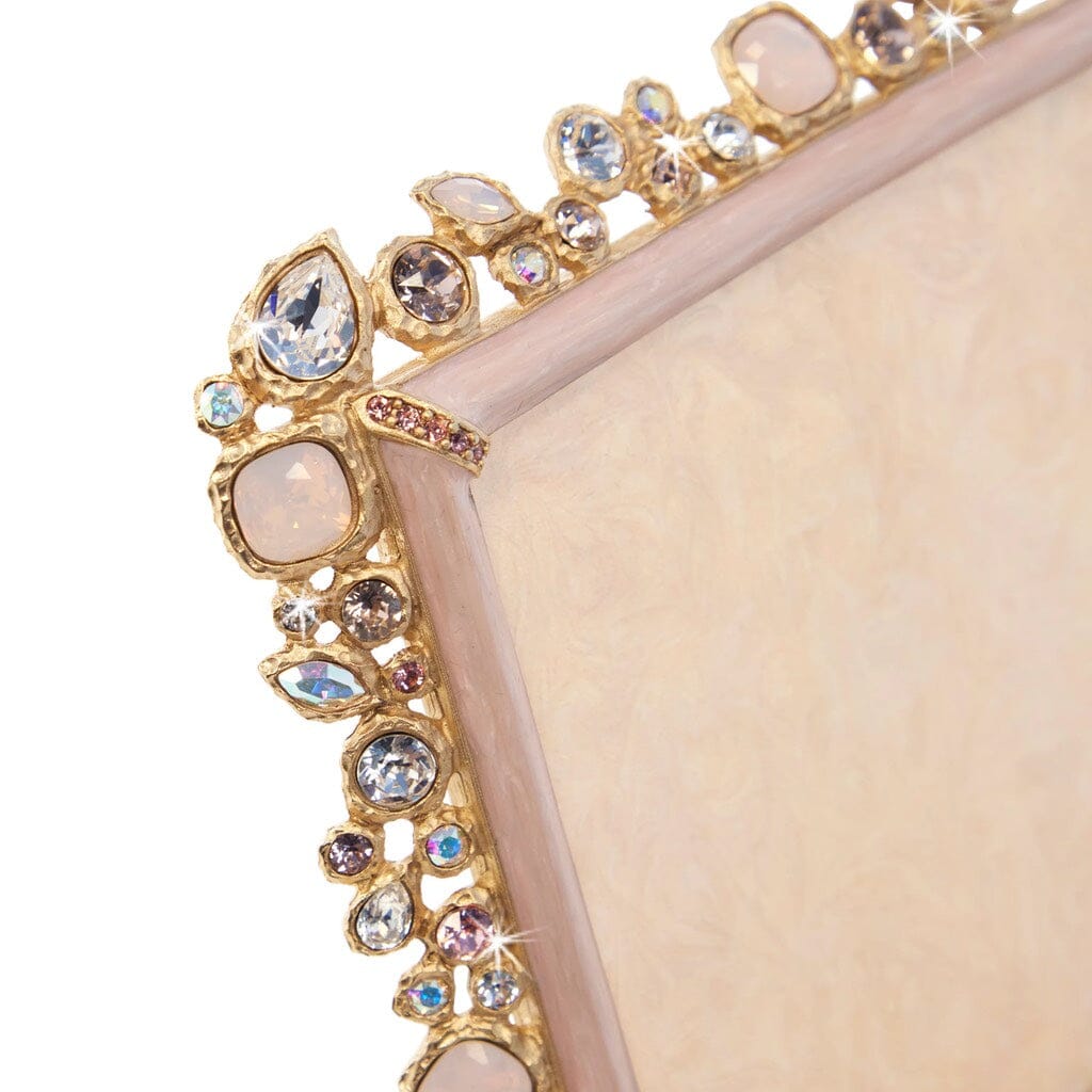 Jay Strongwater Leslie Bejeweled Picture Frame for 5 x 7 Photos - Soft Baby Pink Hue