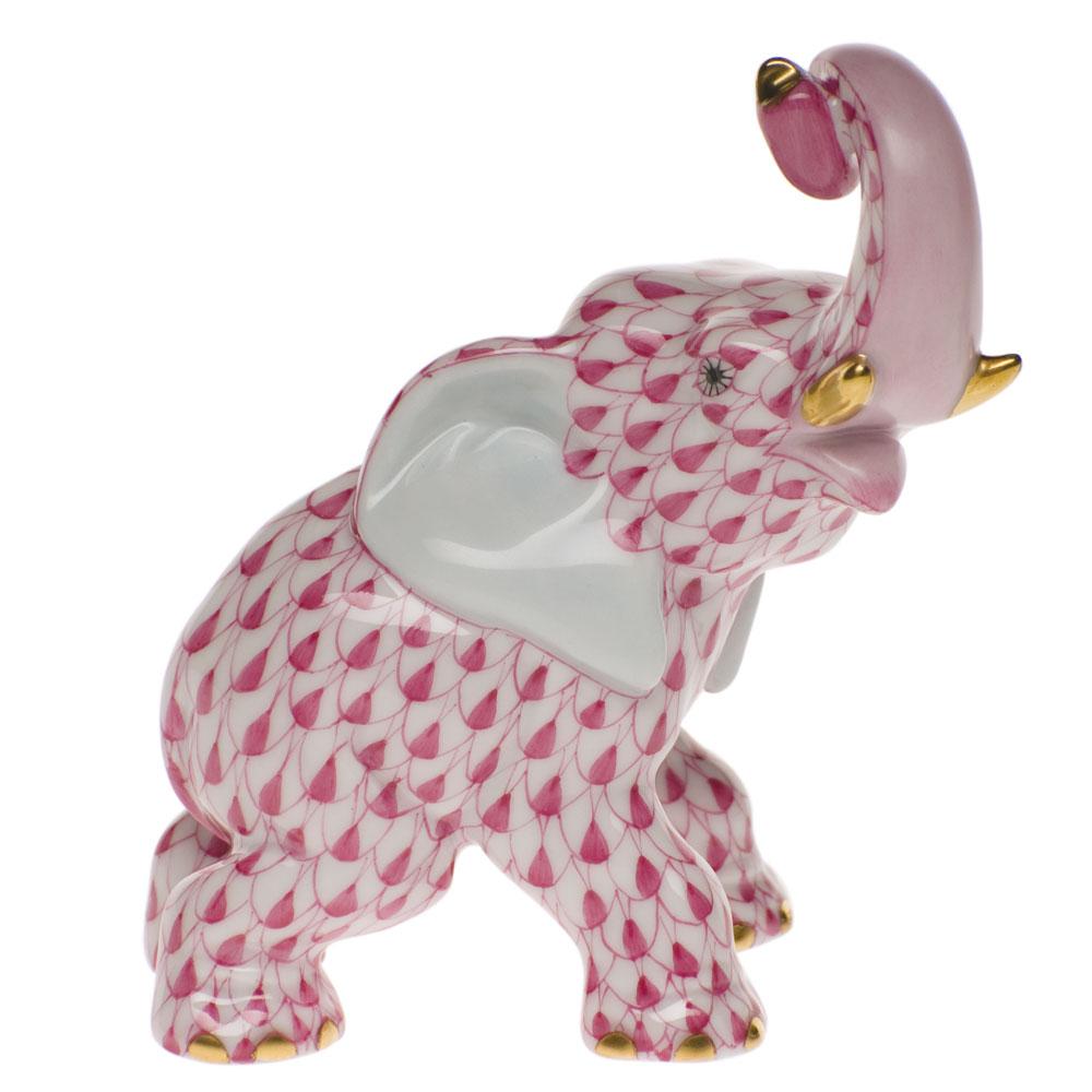 Exquisite Handmade Herend Joyful Elephant Porcelain Figurine